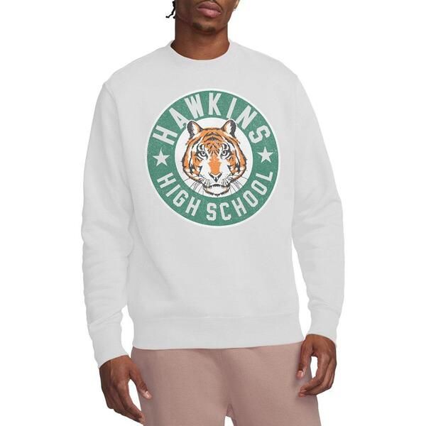 ストレンジャーシングス メンズ アウター パーカー・スウェット シャツ Stranger Thingstranger Things Hawkins High Badge Sweatshirt Whit