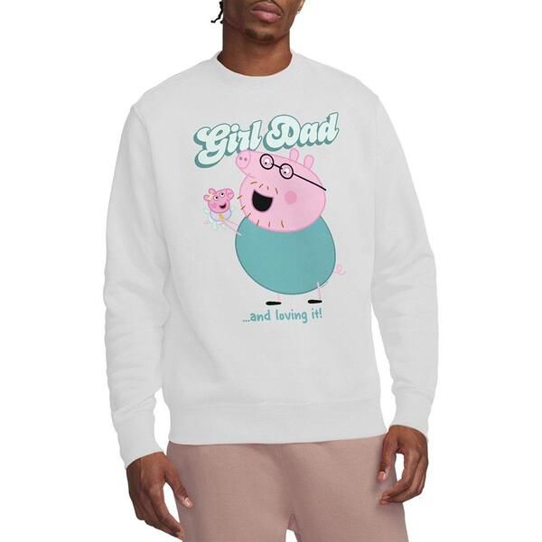 ハズブロ メンズ アウター パーカー・スウェット Hasbro Peppa Pig Daddy Pigirl Dad And Loving It Sweat White ホワイト