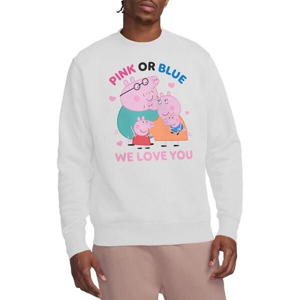 ハズブロ メンズ アウター パーカー・スウェット Hasbro Peppa Pig Family Pink Or Blue We Love You Sweatshi White ホワイト