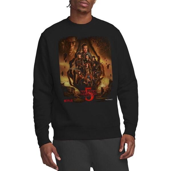 ストレンジャーシングス メンズ アウター パーカー・スウェット シャツ Stranger Thingstranger Things The Finale Poster Sweatshirt Black