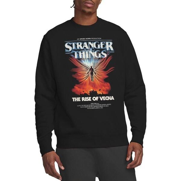 ストレンジャーシングス メンズ トップス Tシャツ スウェット Stranger Thingstranger Things Vecna Rise Poster Sweatshirt Black ブラッ