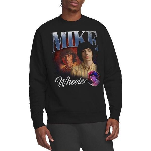 ストレンジャーシングス メンズ トップス Tシャツ スウェット Stranger Thingstranger Things Mike Homage Sweatshirt Black ブラック
