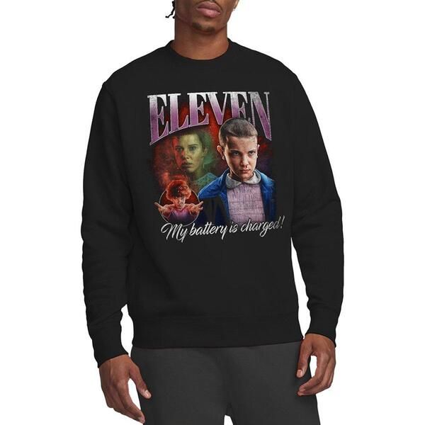 ストレンジャーシングス メンズ アウター パーカー・スウェット シャツ Stranger Thingstranger Things Eleven Homage Sweatshirt Black ブラッ 12,145円