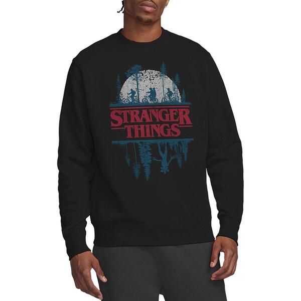 ストレンジャーシングス メンズ アウター パーカー・スウェット シャツ Stranger Thingstranger Thingsilhouette Sweatshirt Black ブラック