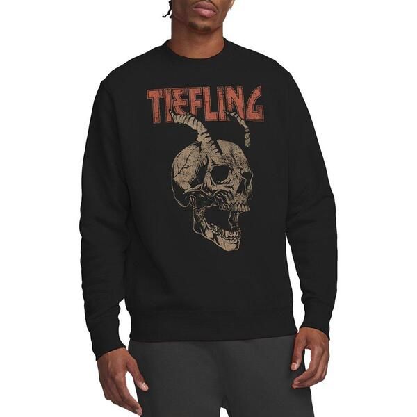 ハズブロ メンズ ボトムス カジュアルパンツ スウェット シャツ Hasbro Dungeons Dragons Tiefling Horn Skull Sweatshirt Black ブラック