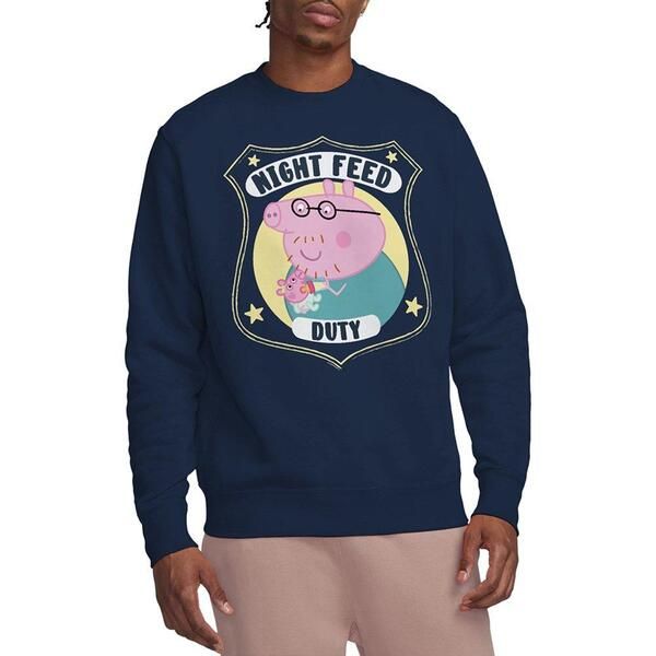 ハズブロ メンズ アウター パーカー・スウェット シャツ Hasbro Peppa Pig Daddy Pig Night Feeduty Sweatshirt Navy ネイビー