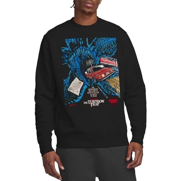 ストレンジャーシングス メンズ トップス Tシャツ Stranger Thingstranger Things 5 Butcher Billy Chapter 3 Sweatshi Black ブラッ