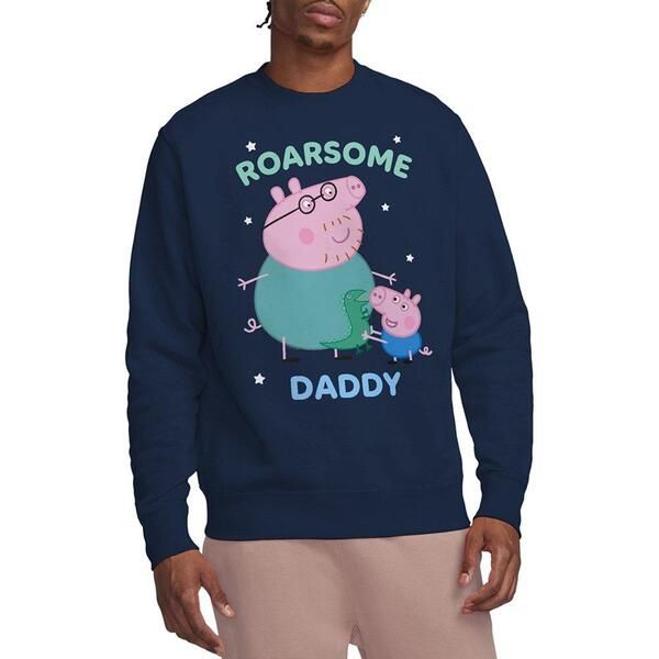 ハズブロ メンズ アウター パーカー・スウェット シャツ Hasbro Peppa Pig Roarsome Daddy Pig Sweatshirt Navy ネイビー