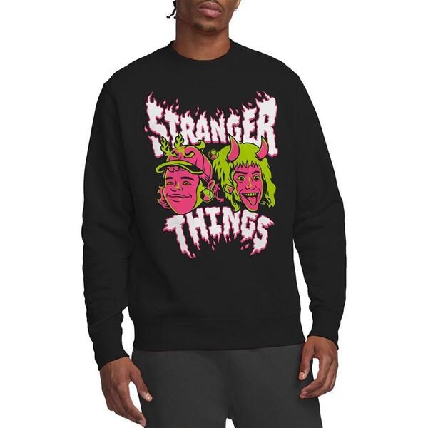 ストレンジャーシングス メンズ アウター パーカー・スウェット シャツ Stranger Thingstranger Things Eddie Andustin Sweatshirt Black ブラ