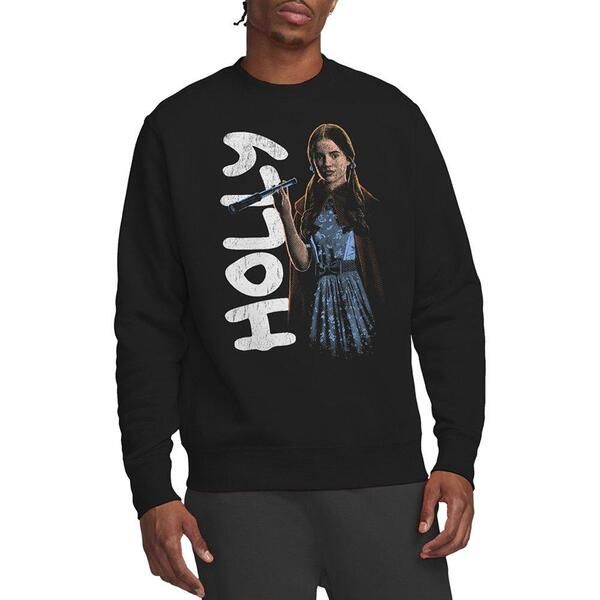ストレンジャーシングス メンズ アウター パーカー・スウェット シャツ Stranger Thingstranger Things Holly Neo Homage Sweatshirt Black