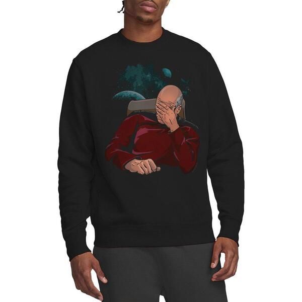 スター・トレック メンズ アウター パーカー・スウェット シャツ Star Trek Star Trek Facepalm Crew Sweatshirt Black ブラック
