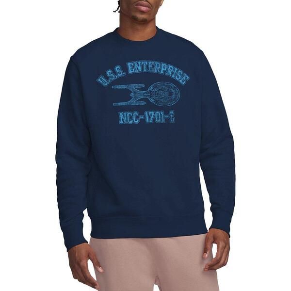 スター・トレック メンズ アウター パーカー・スウェット シャツ Star Trek Star Trek Enterprise AthleticCrew Sweatshirt Navy ネイビー