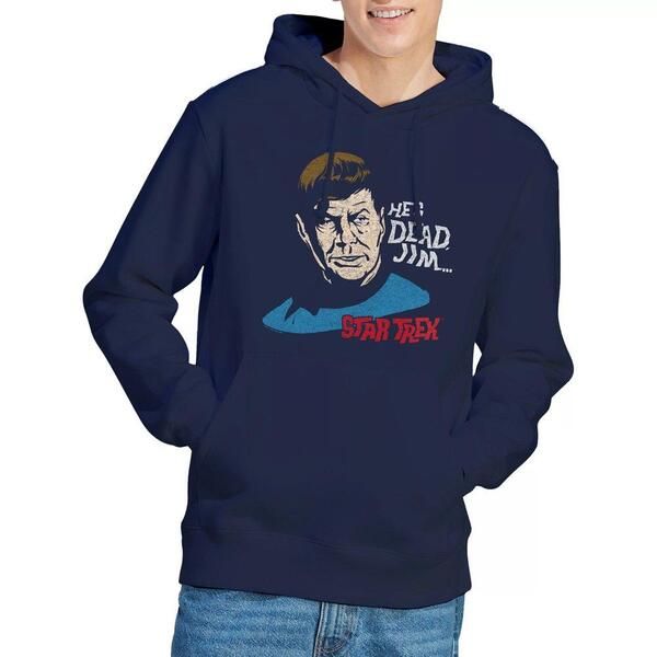 スター・トレック メンズ アウター パーカー・スウェット Star Trek Star Trek He39S Dead Jim Unisex Hoodie Navy ネイビー
