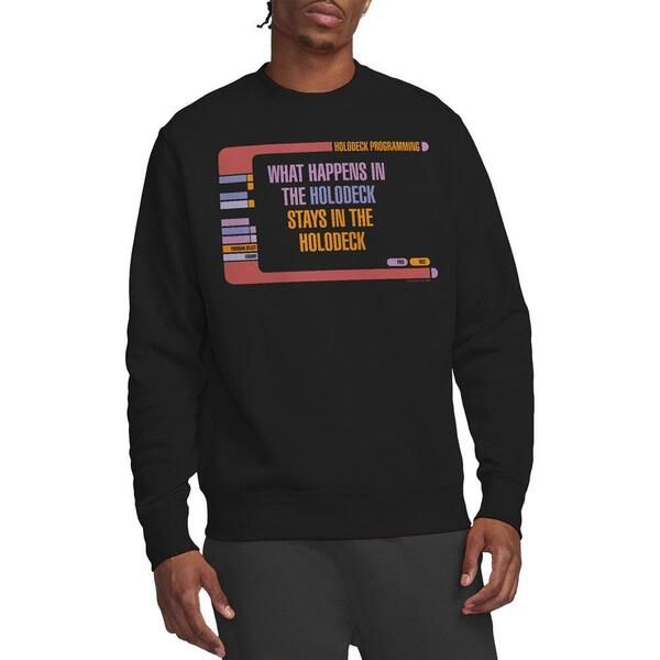 スター・トレック メンズ アウター パーカー・スウェット シャツ Star Trek Star Trek Holodeck Secrets Crew Sweatshirt Black ブラック
