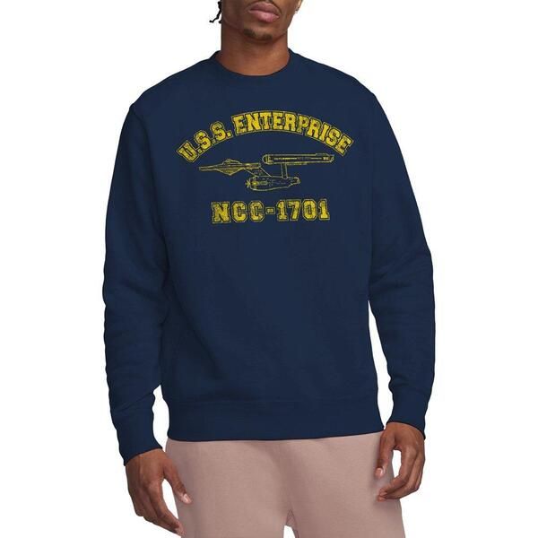 スター・トレック メンズ アウター パーカー・スウェット シャツ Star Trek Star Trek Enterprise Athleticrew Sweatshirt Navy ネイビー