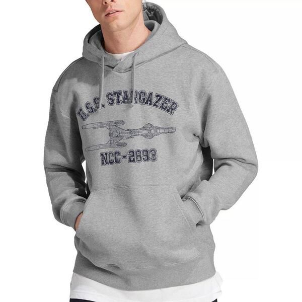 スター・トレック メンズ アウター パーカー・スウェット Star Trek Star Trek Stargazer Athletic Hoddie Athletic Heat Light Grey