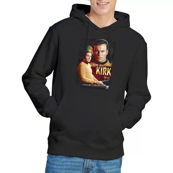 スター・トレック メンズ ボトムス カジュアルパンツ キャップ パーカー Star Trek Star Trek Captain Kirk Hoodie Black ブラック