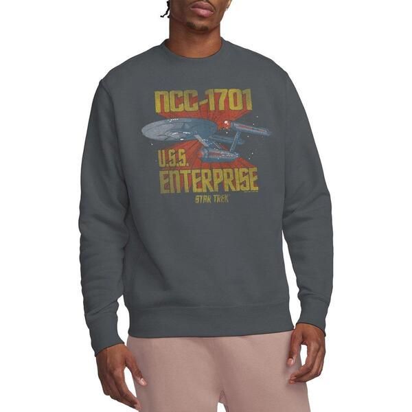 スター・トレック メンズ アウター パーカー・スウェット シャツ Star Trek Star Trek Ncc1701 Crew Sweatshirt Charcoal チャコール
