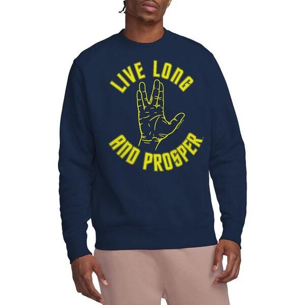 スター・トレック メンズ アウター パーカー・スウェット シャツ Star Trek Star Trek Live Long Hand Crew Sweatshirt Navy ネイビー