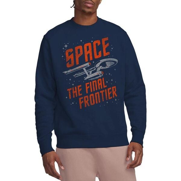 スター・トレック メンズ アウター パーカー・スウェット シャツ Star Trek Star Trek Space Travel Crew Sweatshirt Navy ネイビー