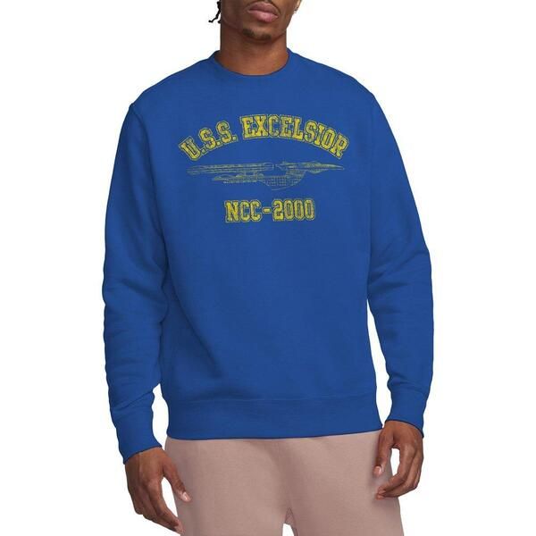 スター・トレック メンズ アウター パーカー・スウェット シャツ Star Trek Star Trek Excelsior Athleticrew Sweatshirt Royal
