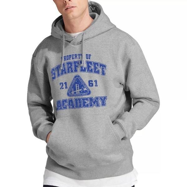 スター・トレック メンズ アウター パーカー・スウェット Star Trek Star Trek Old School Hoodie Athletic Heather Light Grey グレー