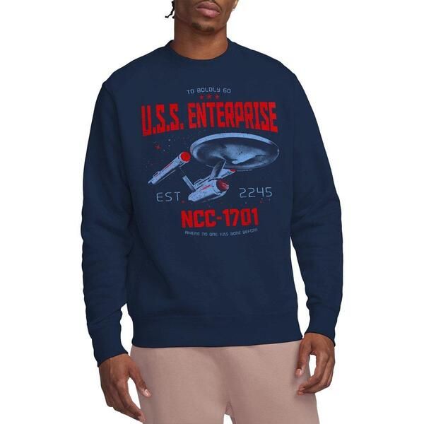 スター・トレック メンズ アウター パーカー・スウェット シャツ Star Trek Star Trek Stardate 2245Crew Sweatshirt Navy ネイビー