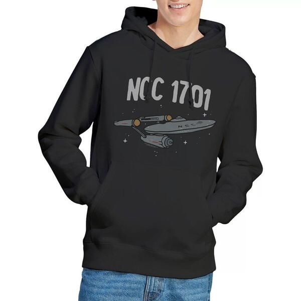 スター・トレック メンズ トップス シャツ パーカー Star Trek Star Trek The First Enterprise Unisex Hoodie Black ブラック