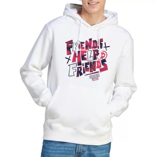ストレンジャーシングス メンズ アウター パーカー・スウェット Stranger Thingstranger Things Tales From 85 Friends Help Hoodie Whit