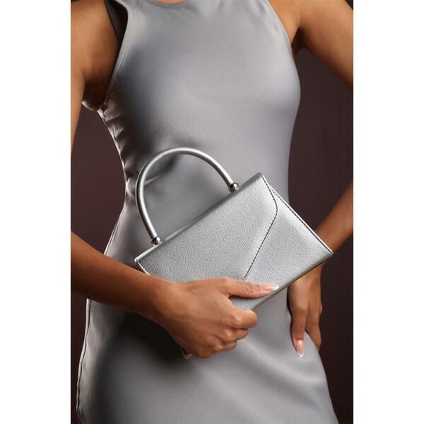 ホエアズザットフロム レディース バッグ Wheres That From Wherestructured Top Handle Shoulder Bag Silver シルバー