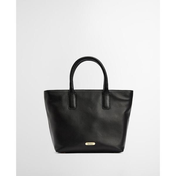 バブアー レディース バッグ レザー Barbour Birch Leather Tote Bag Black ブラック