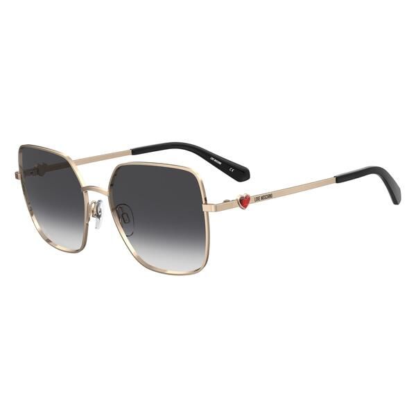 モスキーノ レディース アクセサリー サングラス・アイウェア Moschino Womens Rectangular Sunglasses Rose Gold ゴールド