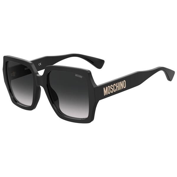 モスキーノ レディース アクセサリー サングラス・アイウェア Moschino Womensquare Sunglasses Black ブラック