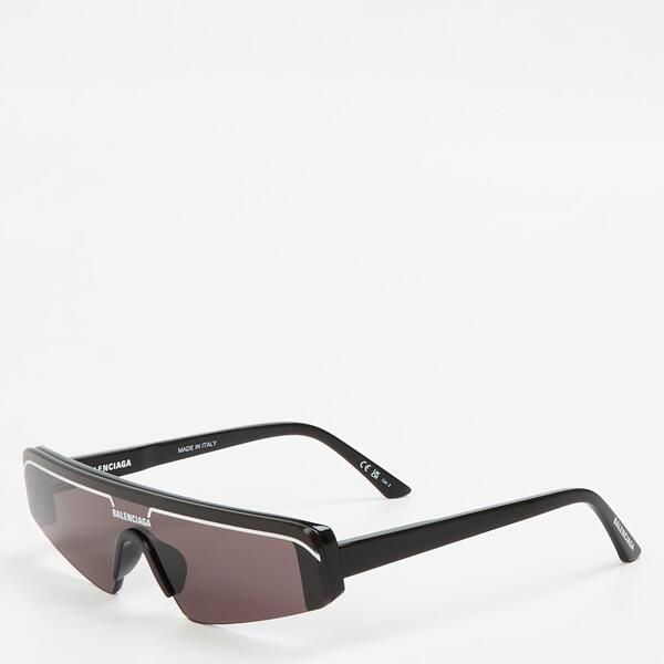 バレンシアガ レディース アクセサリー サングラス・アイウェア ロゴ Balenciaga Rectangle Logo Sunglasses Black ブラック