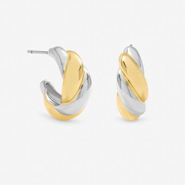 ジョンリチャード レディース アクセサリー ネックレス・チョーカー・ペンダントトップ Jon Richard Two Tone Twist Hoop Earrings Gold ゴールド