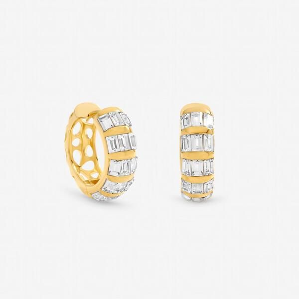 ジョンリチャード レディース アクセサリー ピアス・イヤリング Jon Richard Gold Plated and Crystal Baguette Hoops Gold ゴールド