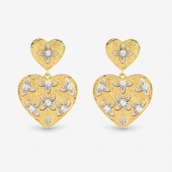 ジョンリチャード レディース アクセサリー ピアス・イヤリング カットアウト Jon Richard Two Tone Clover Cut Out Heart Earrings Gold ゴールド