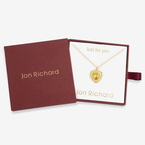 ジョンリチャード レディース アクセサリー ネックレス・チョーカー Jon Richard Gold Plated Heart Birthstone Pendant November Gold ゴール