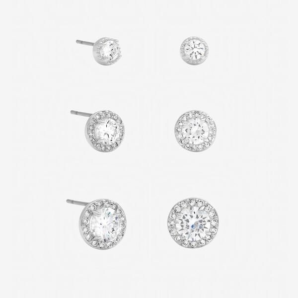 ジョンリチャード レディース アクセサリー ピアス・イヤリング Jon Richard Silver Plated Crystal Halo Earrings Multipack Silver シルバ