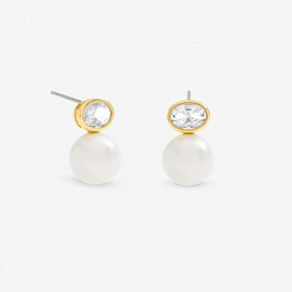 ジョンリチャード レディース アクセサリー ピアス・イヤリング Jon Richard Gold Plated Crystal and Pearl Drop Earrings Gold ゴールド