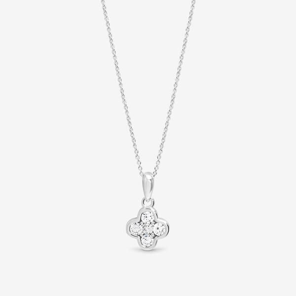 シンプリーシルバー レディース アクセサリー ネックレス・チョーカー・ペンダントトップ Simply Silver Sterling Silver 925 CZ Clover Pendant Gift