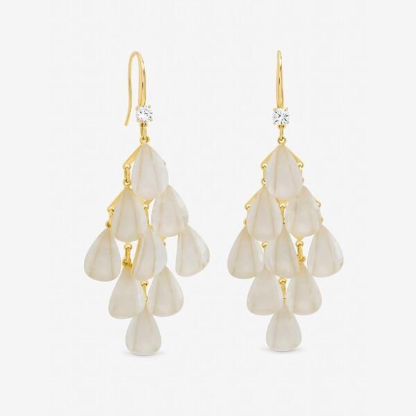 ジョンリチャード レディース アクセサリー ピアス・イヤリング Jon Richard Gold Plated and Cream Droplet Earrings Gold ゴールド