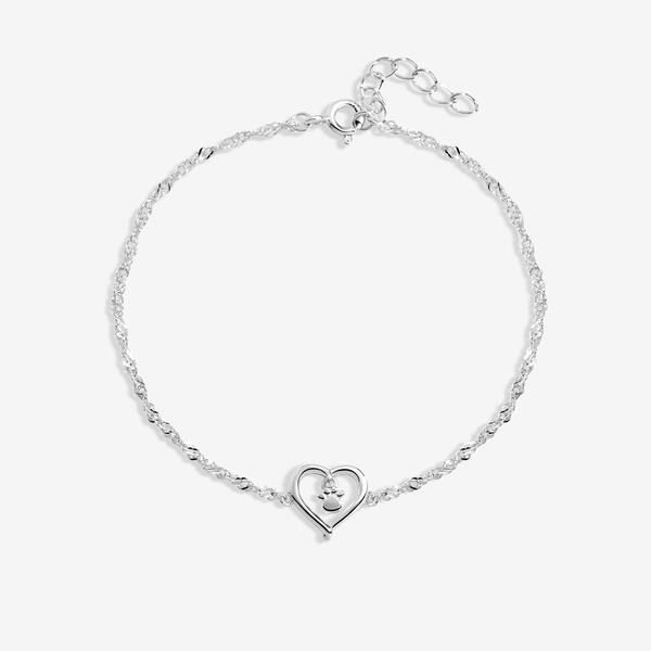 シンプリーシルバー レディース アクセサリー ブレスレット・バングル・アンクレット プリント Simply Silver Sterling Silver 925 Polished Paw print