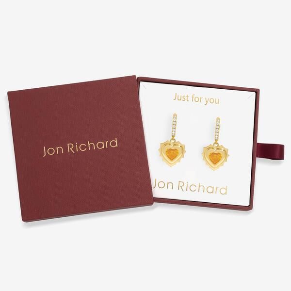 ジョンリチャード レディース アクセサリー ピアス・イヤリング Jon Richard Jon Richard 14Ct Real Gold Plated Heart Birthstone Gold
