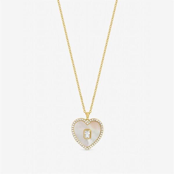 ジョンリチャード レディース アクセサリー ブレスレット・バングル・アンクレット Jon Richard Gold Plated and Mother of Pearl Heart Pendant S
