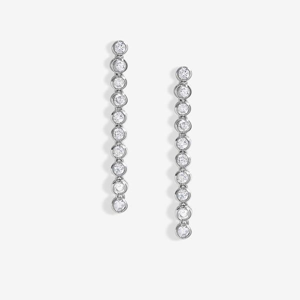 ジョンリチャード レディース アクセサリー ピアス・イヤリング Jon Richard Rhodium Plated Cubic Zirconia Tennis Earringsilver シルバー