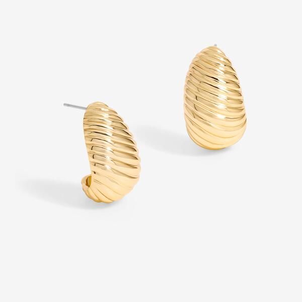 ジョンリチャード レディース アクセサリー ピアス・イヤリング Jon Richard Gold Plated Ridge Dome Hoops Gold ゴールド