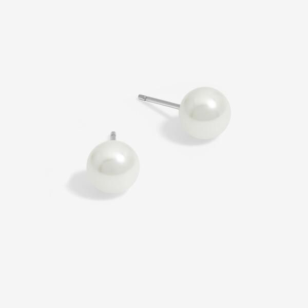 シンプリーシルバー レディース アクセサリー ピアス・イヤリング Simply Silver Sterling Silver 925 Pearl Stud 8mm Earringsilver シルバー