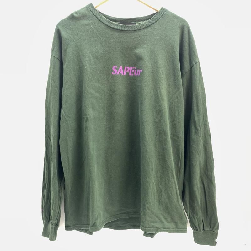 中古】SAPEur HEAD L/S Tシャツ グリーン サプール[92] - メルカリ