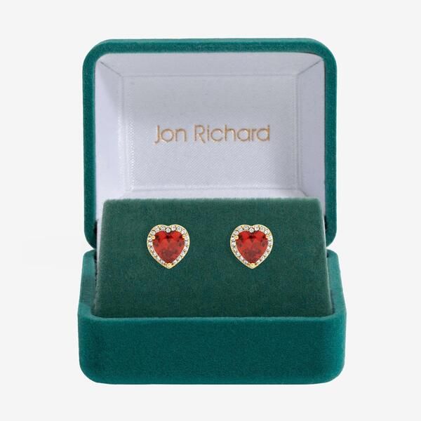 ジョンリチャード レディース アクセサリー ピアス・イヤリング Jon Richard Gold Plated and Red Heart Earrings Gold ゴールド